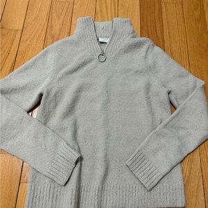 VILA Light Gray Cowl Neck Sweater